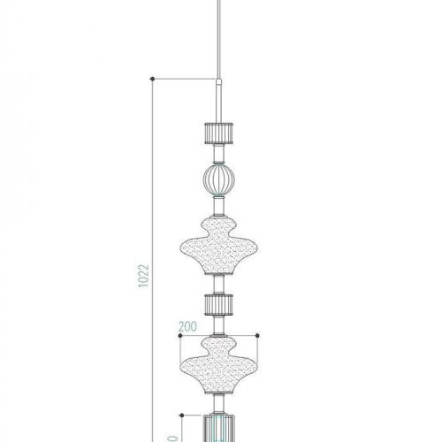 Подвесной светильник Crystal Lux Valencia SP1.1 Gold
