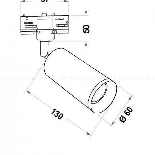 Трековый светильник Maytoni Technical Focus TR028-3-GU10-B