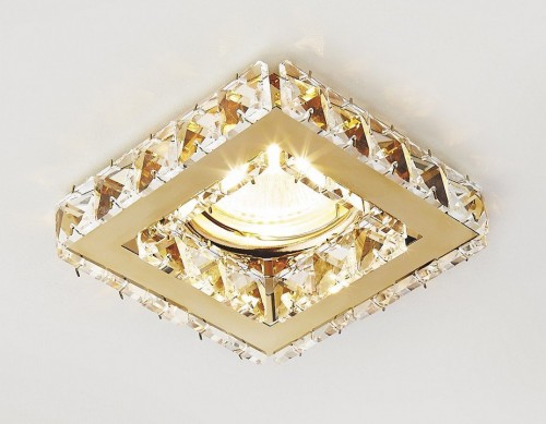 Встраиваемый светильник Ambrella light Crystal K110 CL/G