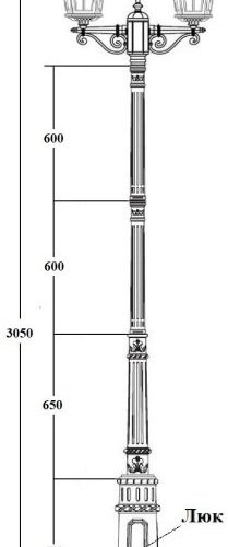 Наземный фонарь Oasis Light ALBORG 79710A/02 E7 Bl