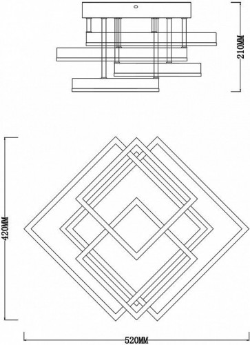 Потолочная люстра Escada Union 10229/4LED Black