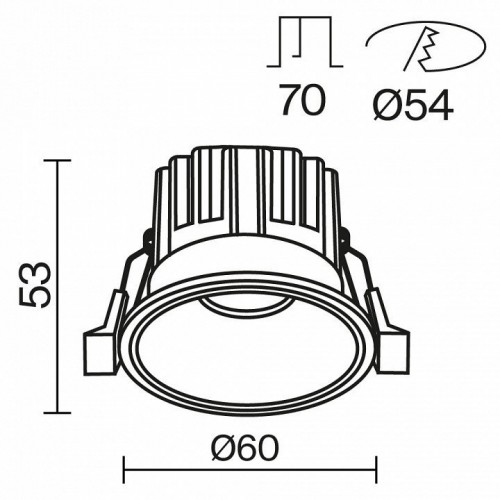 Точечный светильник Maytoni Round DL058-7W3K-W