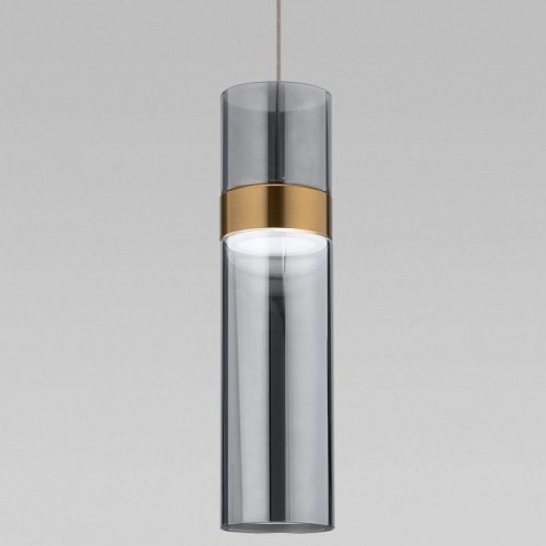 Подвесной светильник Eurosvet Lumen 50244/1 LED латунь/дымчатый Подвесной светильник Eurosvet Lumen 50244/1 LED латунь/дымчатый