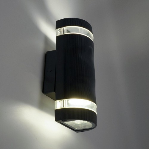 Светильник садово-парковый Feron.ONE DH1702-P, на стену вверх/вниз, 2*GU10 220-240V, черный пластик