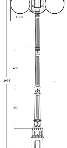 Наземный фонарь Oasis Light GLOBO L 88210LB/10/E7/down Bl Наземный фонарь Oasis Light GLOBO L 88210LB/10/E7/down Bl