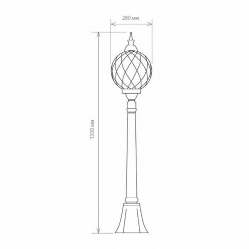 Уличный столб Elektrostandard Sirius F черное золото