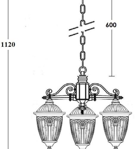 Уличный светильник подвесной Oasis Light FES 86370 3 02 Bl