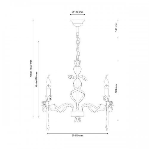 Подвесная люстра Lucia Tucci Angelo 147.5 Ivory