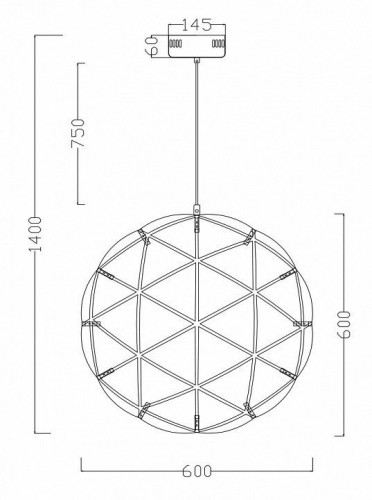 Подвесной светодиодный светильник Freya Amber FR5099PL-L45CH
