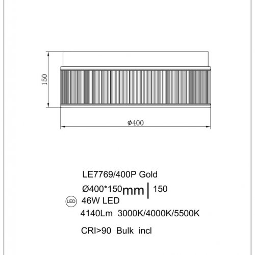 Потолочный светильник Lumiere LE7769/400P Gold
