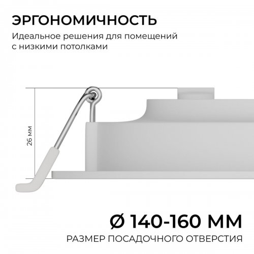 Встраиваемая светодиодная панель Apeyron 06-163