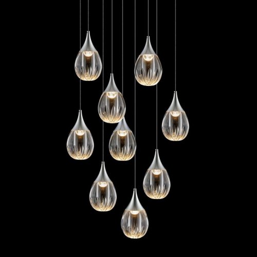 Подвесной светильник DeLight Collection Stilla MD24001004-9A chrome/clear Подвесной светильник DeLight Collection Stilla MD24001004-9A chrome/clear