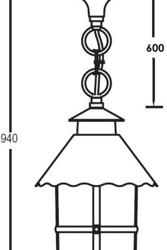 Уличный светильник подвесной Oasis Light CAIOR 1 81505 R
