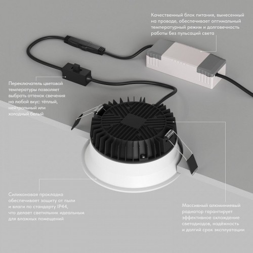 Точечный светильник Denkirs Trim DK2450-WH