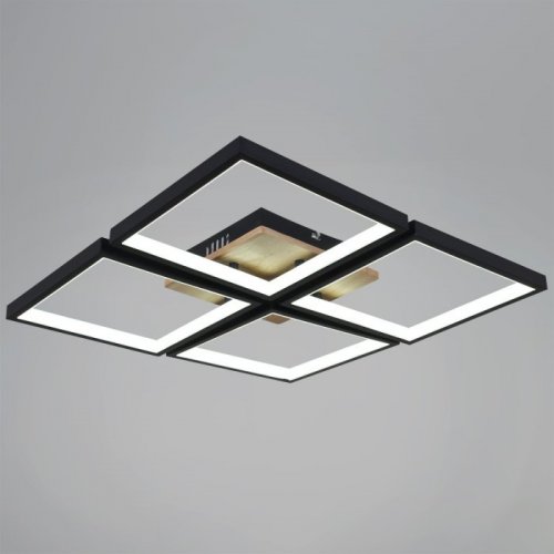 Потолочная люстра  78560-0.3-04 BK+WOOD