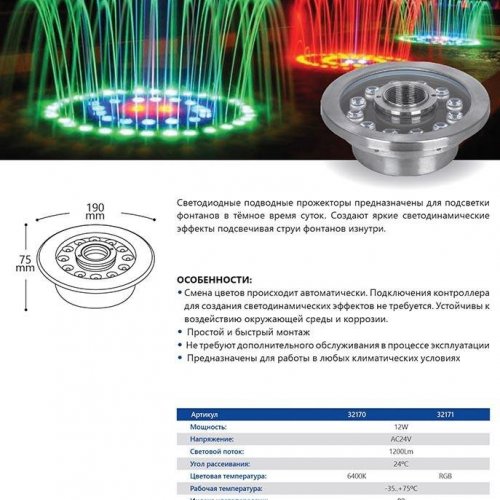 Ландшафтный светодиодный светильник Feron LL-891 32171 Ландшафтный светодиодный светильник Feron LL-891 32171
