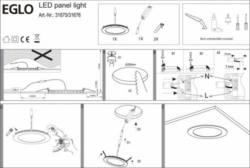 Встраиваемый светильник Eglo Fueva 1 31675