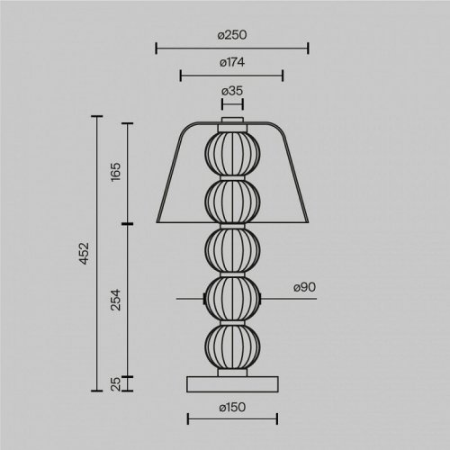Интерьерная настольная лампа Amulet MOD555TL-L8G3K