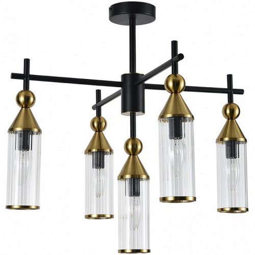 Люстра на штанге Indigo Torazzo 13037/5R Black