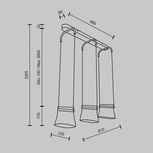 Подвесной светильник Maytoni Cabaret MOD170PL-L24BS3K