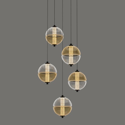 Подвесной светильник MD24022079 MD24022079-5A black/amber Подвесной светильник MD24022079 MD24022079-5A black/amber