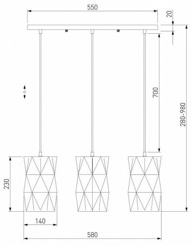 Подвесной светильник Eurosvet Reprise 50145/3 черный