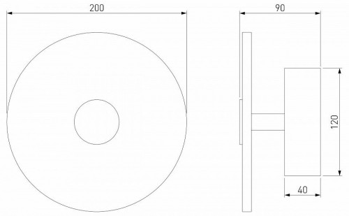 Настенный светильник Eurosvet Thasos 40340 LED латунь