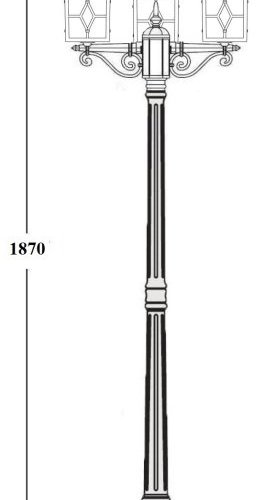 Наземный фонарь Oasis Light TALLIN 1L 64308B Gb