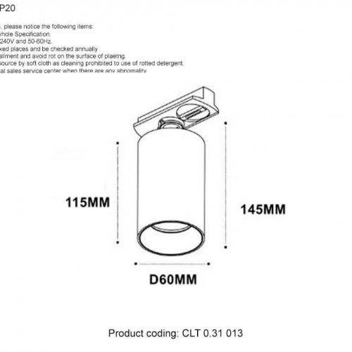 Трековый светильник Crystal Lux CLT 0.31 013 GO-GO