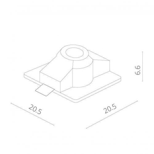 Точечный встраиваемый светильник Arte Lamp Invisible A9410PL-1WH