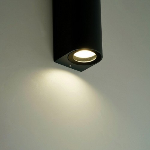 Светильник садово-парковый Feron DH024, на стену, 2*GU10 MR11 230V, черный