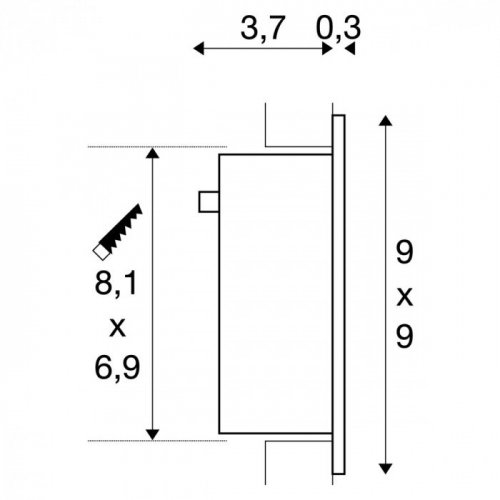 Встраиваемый светодиодный светильник SLV Frame Curve Led 113292