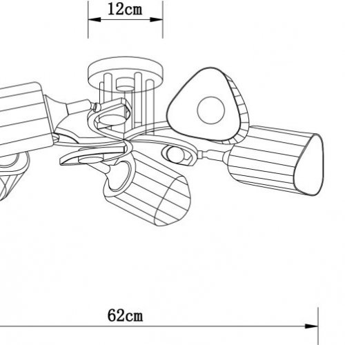 Потолочная люстра Arte Lamp Glamore A5076PL-5BK