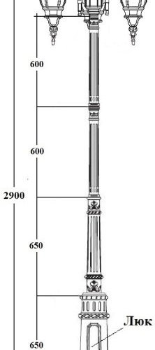 Наземный фонарь Oasis Light AMERICA S 83410SB 10 down E7 Bl Наземный фонарь Oasis Light AMERICA S 83410SB 10 down E7 Bl