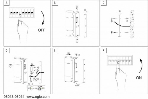 Уличный настенный светодиодный светильник Eglo Robledo 96013