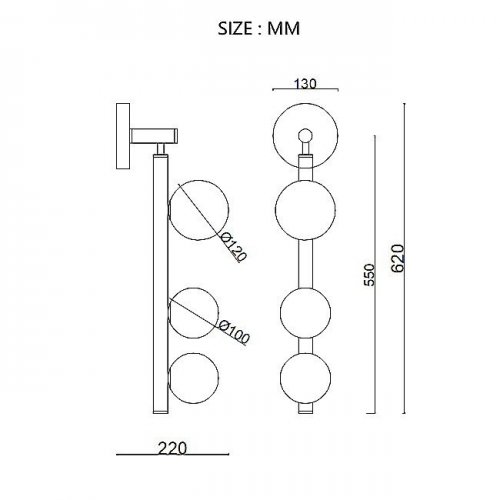 Бра ImperiumLoft Doll01
