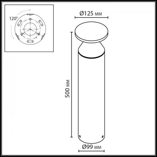 Наземный светильник Coil 7119/12GL