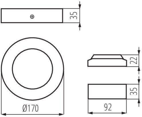 Потолочный светодиодный светильник Kanlux CARSA V2LED 12W-NW-W 28948