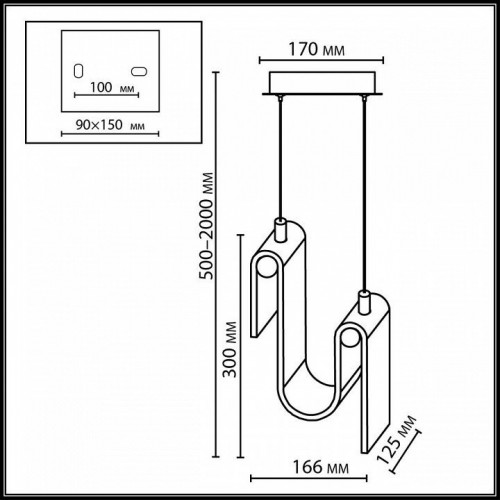 Подвесной светодиодный светильник Odeon Light L-Vision Flow 5106/11L Подвесной светодиодный светильник Odeon Light L-Vision Flow 5106/11L