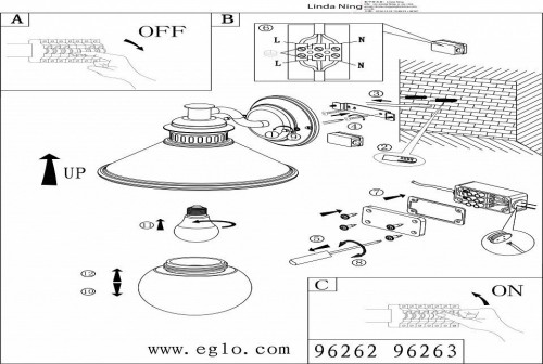 Уличный настенный светильник Eglo Albacete 96262