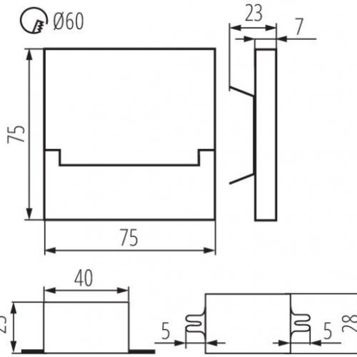 Подсветка лестницы Kanlux SABIK LED AC-WW 23802 Подсветка лестницы Kanlux SABIK LED AC-WW 23802