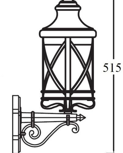 Настенный фонарь уличный Oasis Light LUCERNA 84801/02 Gb