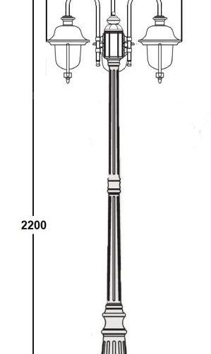 Наземный фонарь MADRID-COOPER 84309cB/10 Bl