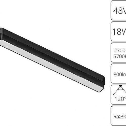 Трековый светодиодный светильник Arte Lamp Rapid A2968PL-1BK