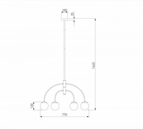 Потолочная люстра Eurosvet Cenacolo 30179/4 черный