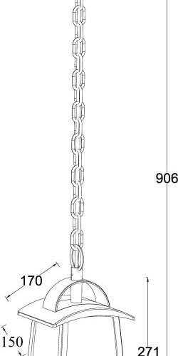 Уличный светильник подвесной Oasis Light FRANKFURT I 2736 05 Bl