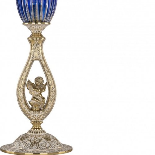 Интерьерная настольная лампа Bohemia Ivele Crystal Florence 71400L/15 GW P2 Clear-Blue/H-1K FA1S