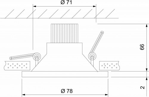 Встраиваемый светодиодный светильник Elektrostandard Lin 15266/LED 7W 3000K BK черный a063926