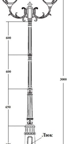 Наземный фонарь Oasis Light GENOVA 88110A/16/E7 Bl