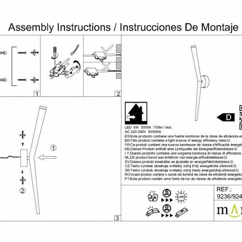 Бра Mantra Boomerang 9241 Бра Mantra Boomerang 9241